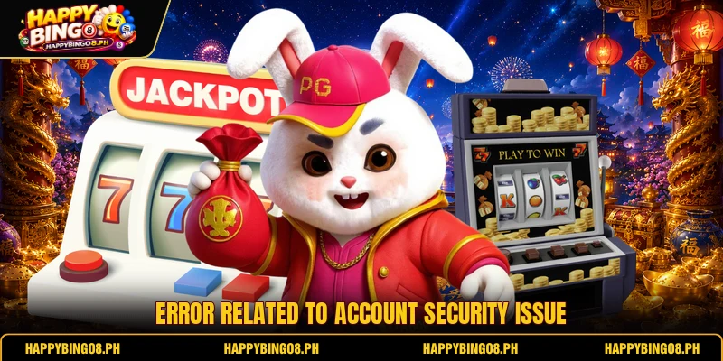 Error related to account security issue Error related to account security issue