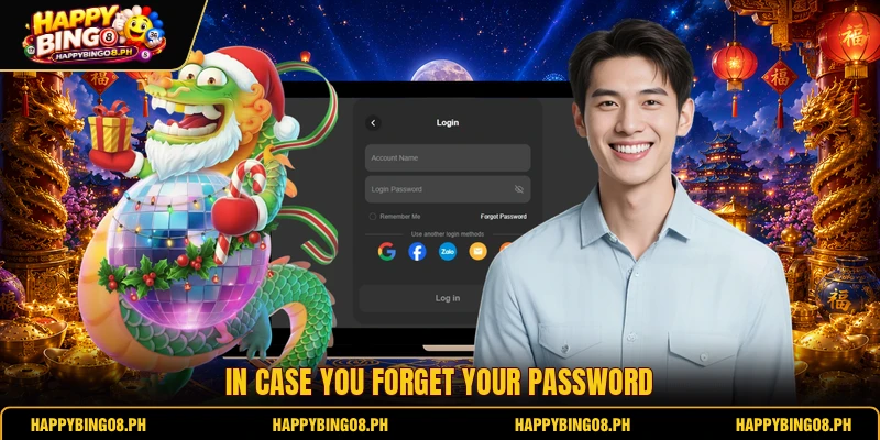 In case you forget your password