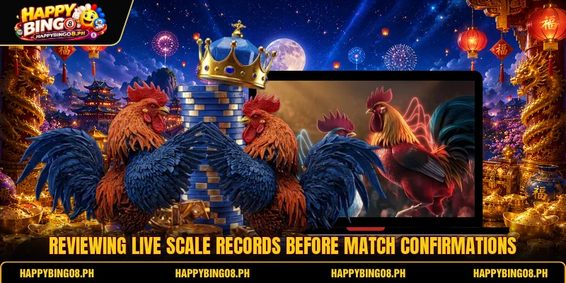 Reviewing live scale records before match confirmations