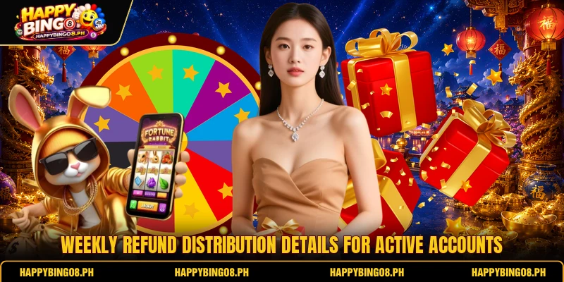 Weekly refund distribution details for active accounts Weekly refund distribution details for active accounts